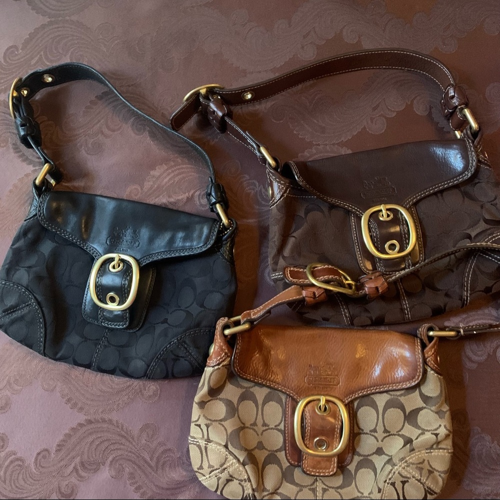 3 COACH BLEECKER SHOULDER BAGS